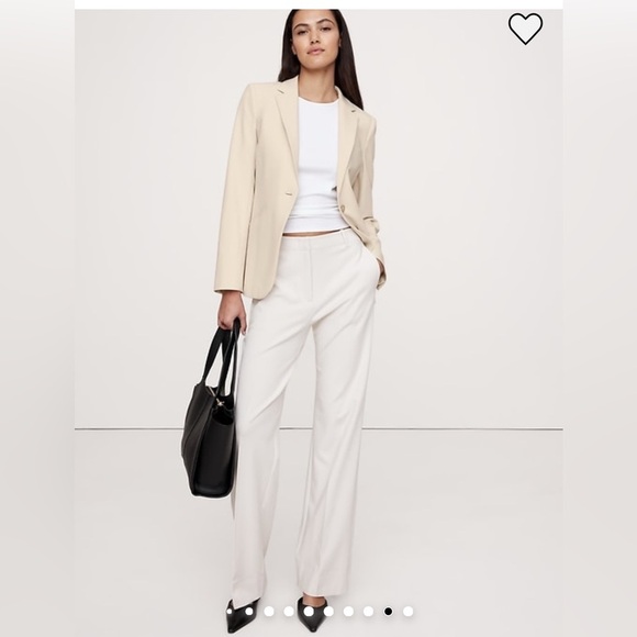 NWT Banana Republic Hyper Transition Crème White Refined Blazer Size 6. - Picture 4 of 10